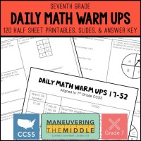 Daily Math Warm Ups