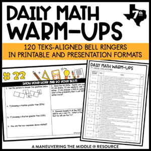 Daily Math Warm-Ups 7th Grade TEKS