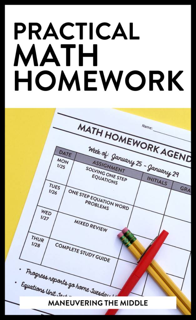Practical Math Homework - Maneuvering the Middle