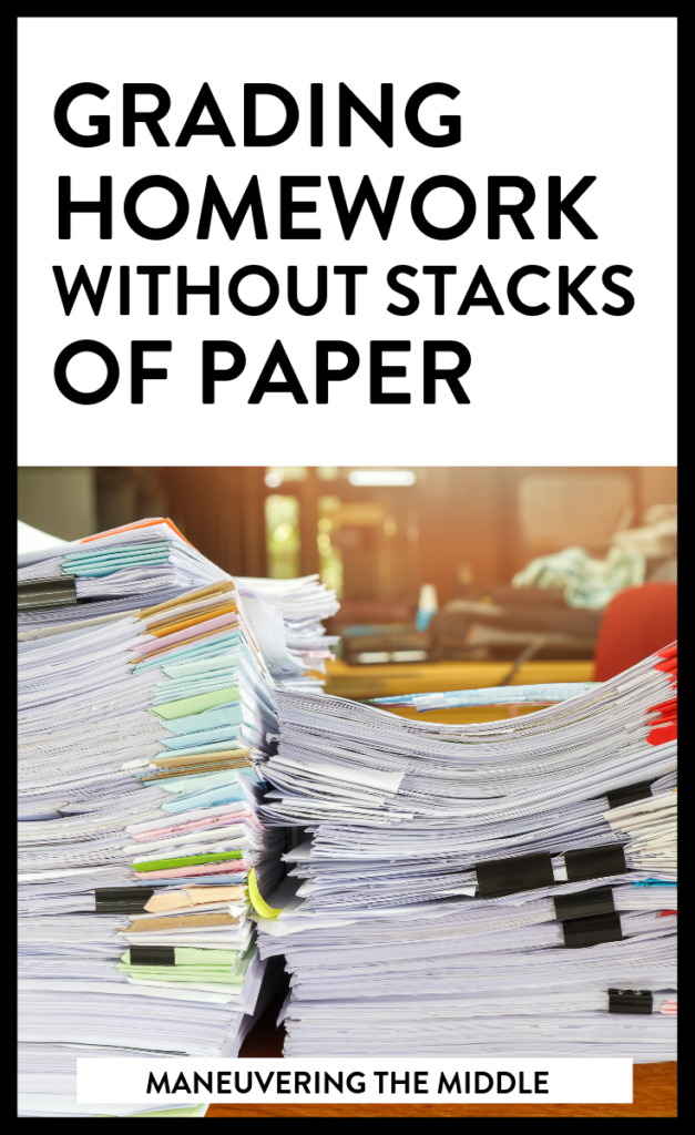 Grading math homework doesn't have to be a hassle.  Read how to grade and organize it efficiently with a homework agenda.  | maneuveringthemiddle.com