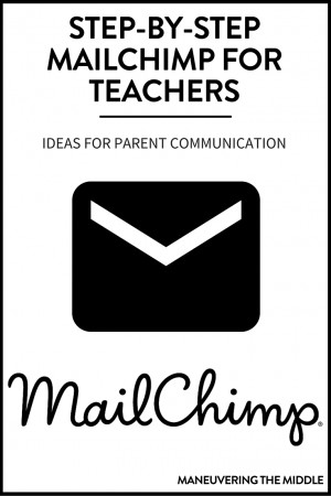 How to use MailChimp for teachers in 5 quick steps, as well as a ideas for incorporating a newsletter to increase parent communication in your classroom. | maneuveringthemiddle.com