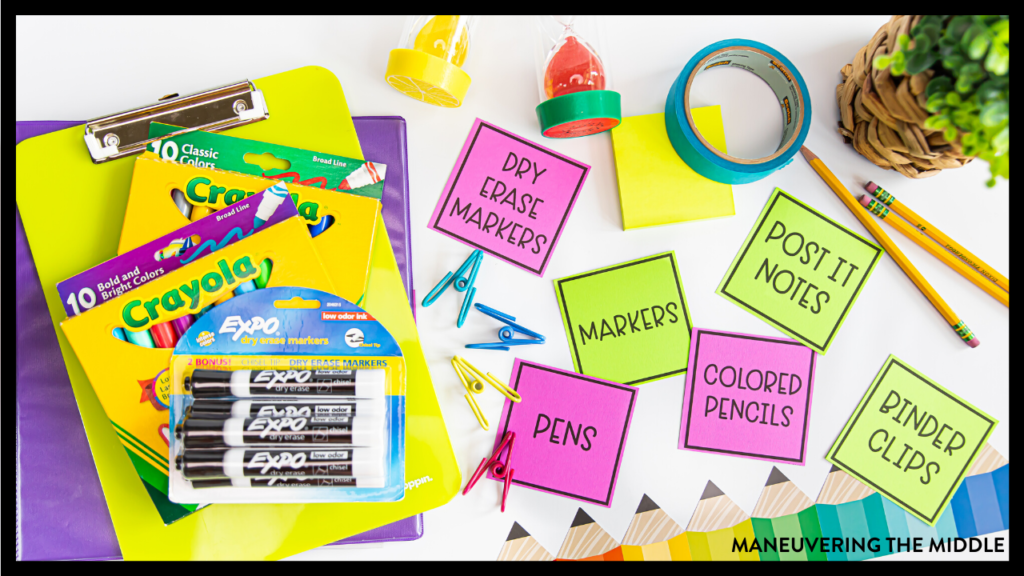 20 Must Have Teacher Supplies - Maneuvering the Middle