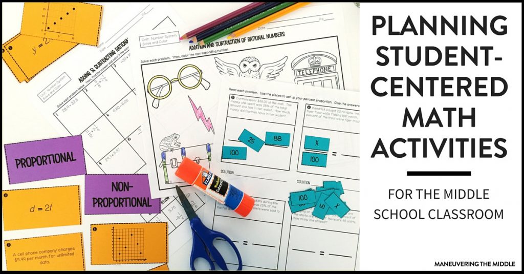 Five student-centered math activities that are easy to plan and implement. How to utilize math activities for all student levels.