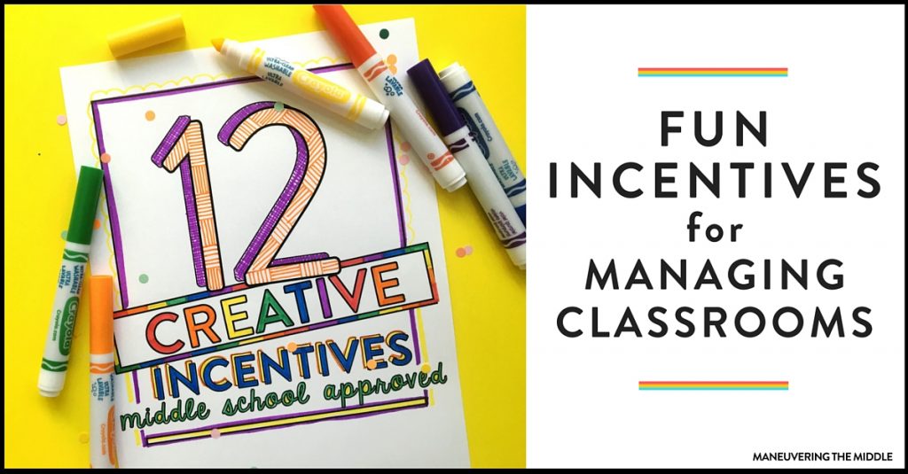 Student rewards don't have to be expensive or complicated! Incentives for middle school students just have to be fun and consistent. Perfect for PBIS! | maneuveringthemiddle.com