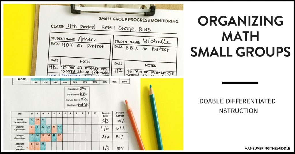 Differentiating for your students doesn't have to be complicated. Tips for how to organize math intervention in way that is both simple and effective.