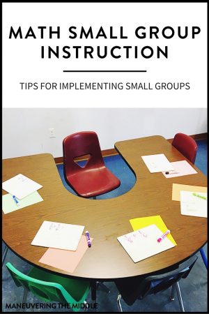 It is possible to use math small group instruction in middle school with a bit of upfront planning! Tips for implementation and ideas to get your math small groups running smoothly. | maneuveringthemiddle.com