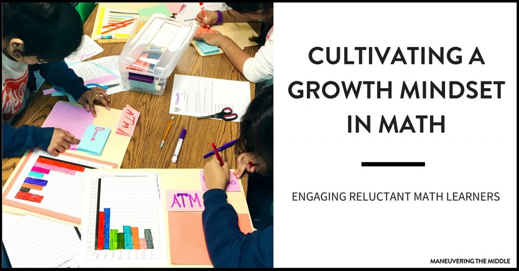 Communicating and teaching growth mindset can impact your students tremendously. Three ways to engage reluctant students through growth mindset. | maneuveringthemiddle.com