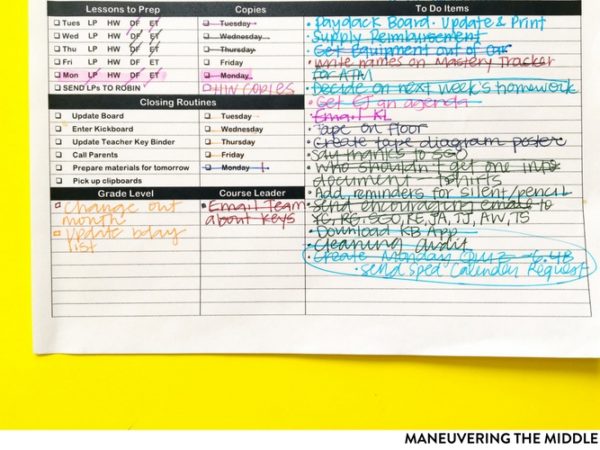 Teacher Planner Alternative - The Flexi - Maneuvering the Middle