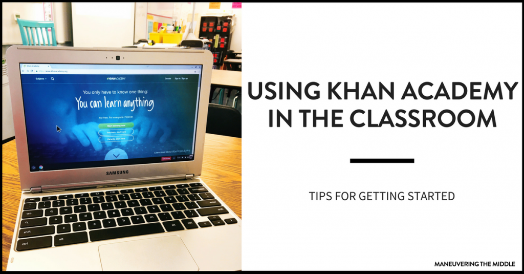 Khan Academy is valuable resource for differentiating in the math classroom. Tips for using Khan Academy effectively and efficiently! | maneuveringthemiddle.com