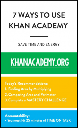 Save time and energy by using Khan Academy to simplify your day - 7 ways to implement Khan Academy as a resource for students and math teachers. | maneuveringthemiddle.com