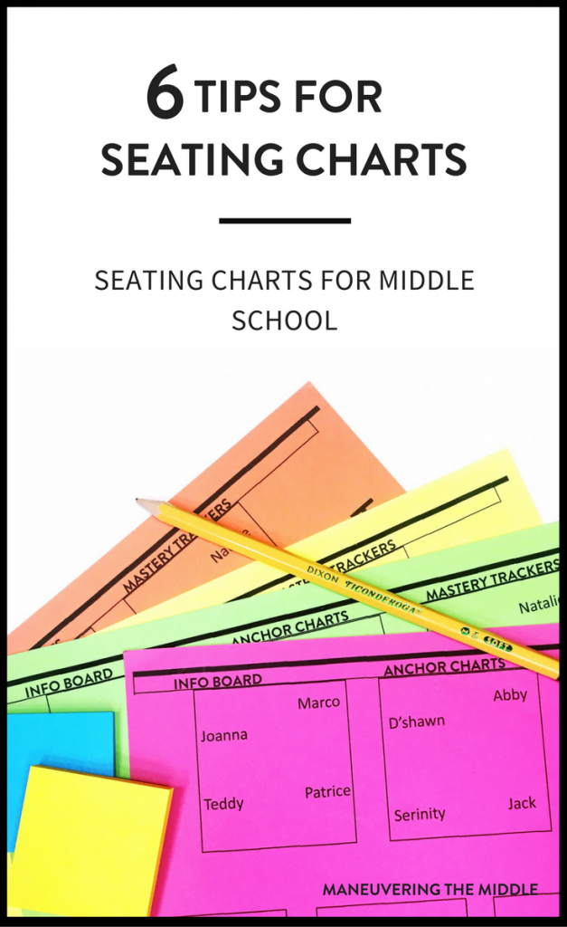 Creating seating charts for middle school students can make a key difference in your class. 6 tips for efficiently creating seating charts. | maneuveringthemiddle.com
