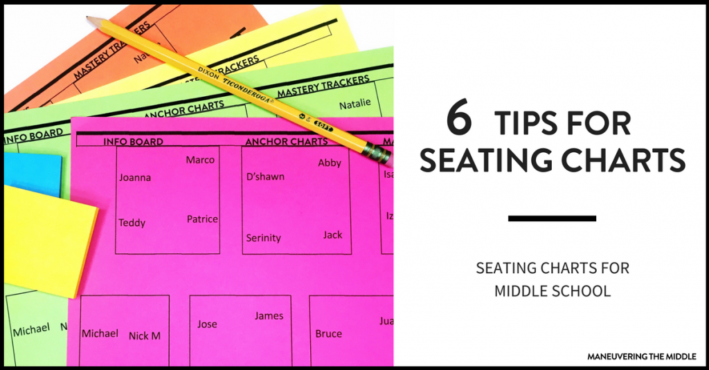 Creating seating charts for middle school students can make a key difference in your class. 6 tips for efficiently creating seating charts. | maneuveringthemiddle.com