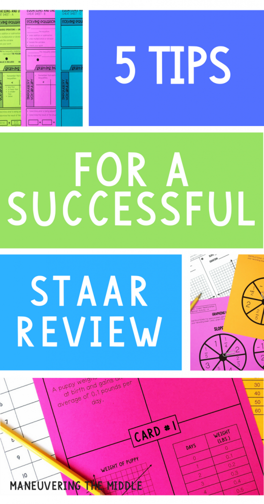 Ideas to for organizing and implementing a successful STAAR review - Make test prep something your students look forward to participating in. | maneuveringthemiddle.com