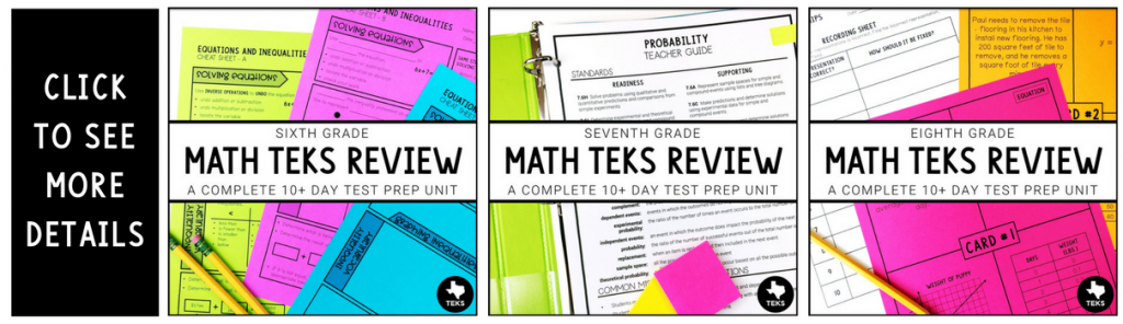 Math TEKS Review for Middle School