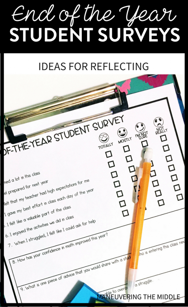 End-of-the-year student surveys can help students and teachers reflect on the year and improve for next!