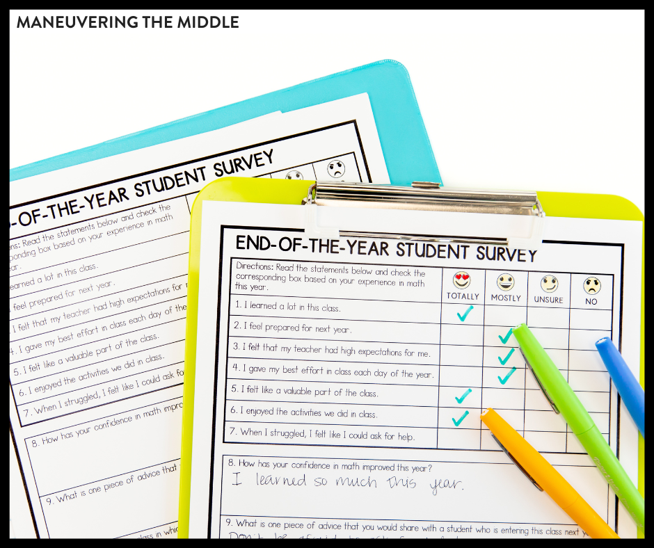 Student Surveys: An End-of-the-Year Reflection - Maneuvering the Middle