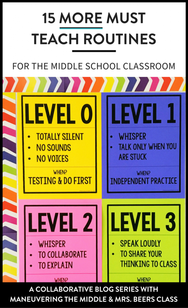 15 more middle school routines and procedures to keep your students on the right track and your classroom running smoothly. | maneuveringthemiddle.com