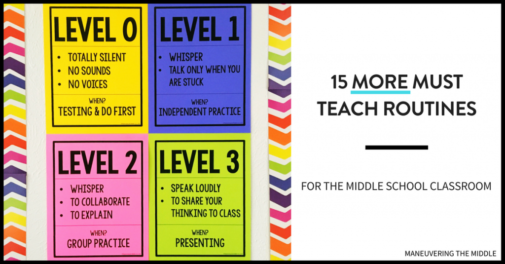 middle school classroom procedures