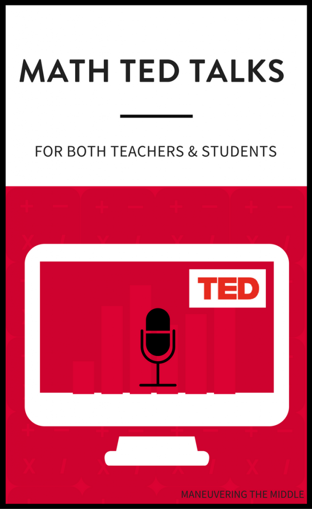 TED Talks can be a helpful tool to strengthen your teaching practices. I've complied a list of my favorite math TED Talks for teachers and students. | maneuveringthemiddle.com