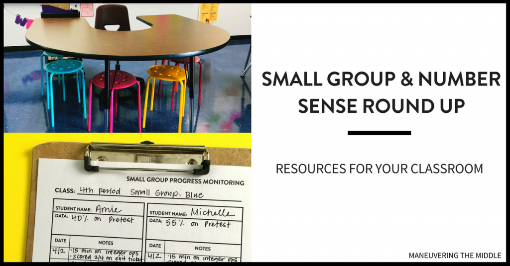 Here is a roundup of posts around the internet and our blog regarding small groups, math intervention and number sense in middle school. | maneuveringthemiddle.com