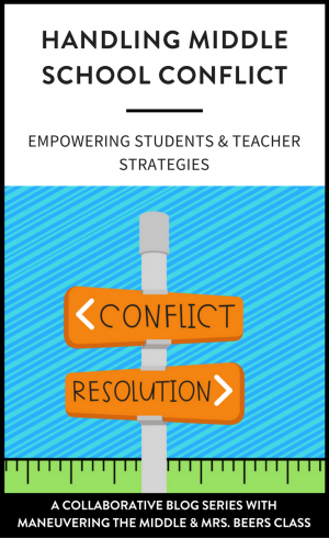 Conflict will arise in any classroom setting. The confidence to manage and teach conflict resolution between students is a tool that every teacher should have in their toolbox. | maneuveringthemiddle.com
