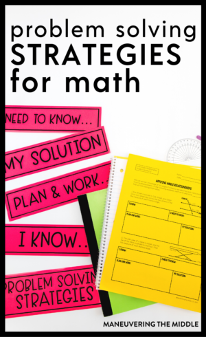 math problem solving strategies for middle school students