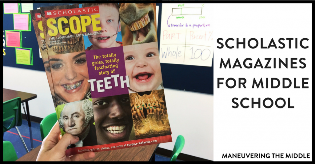 Make real-world connections and utilize current events with Scholastic Magazines for middle school. | maneuveringthemiddle.com