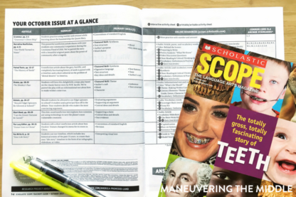 Scholastic Magazines for Middle School - Maneuvering the Middle