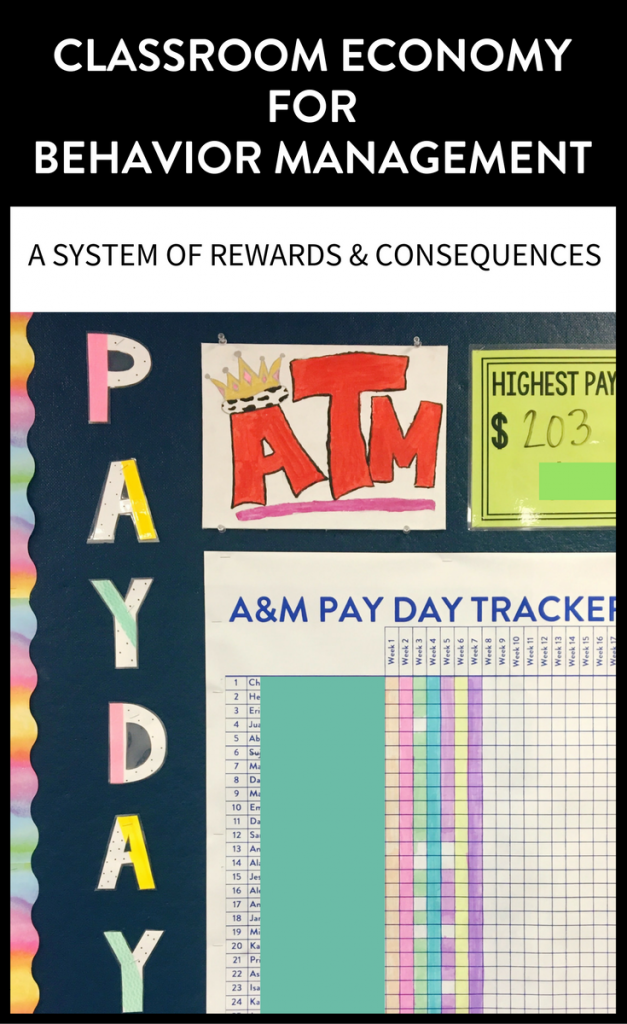 A classroom economy helps manage students by setting up rewards & consequences and provides teachers opportunities to positively narrate students. | maneuveringthemiddle.com