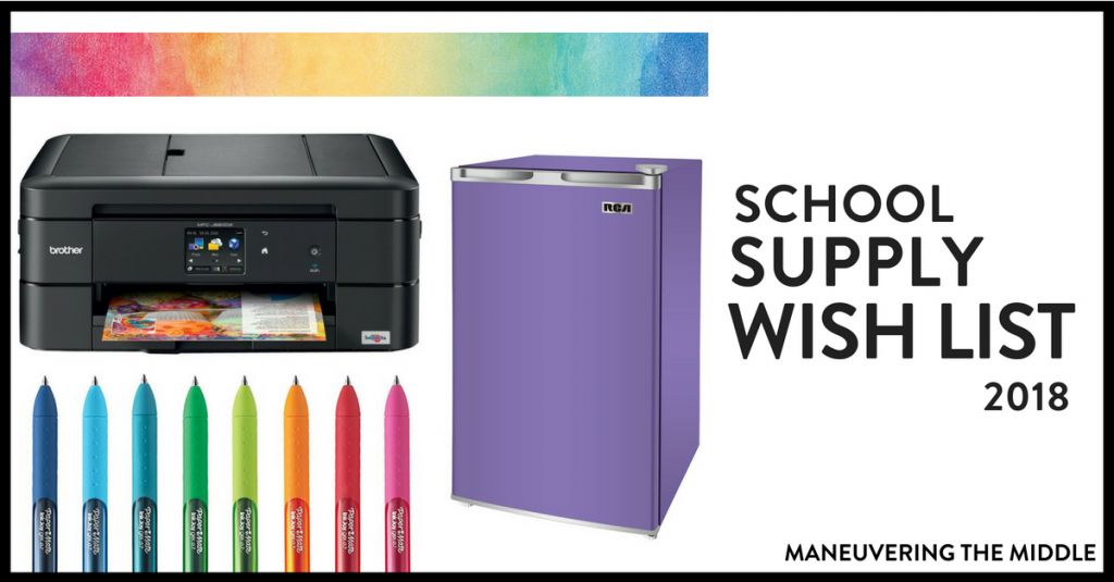 This is my 7th year teaching and these are the classroom supplies I want! This is the year I splurge on some big ticket items. | maneuveringthemiddle.com