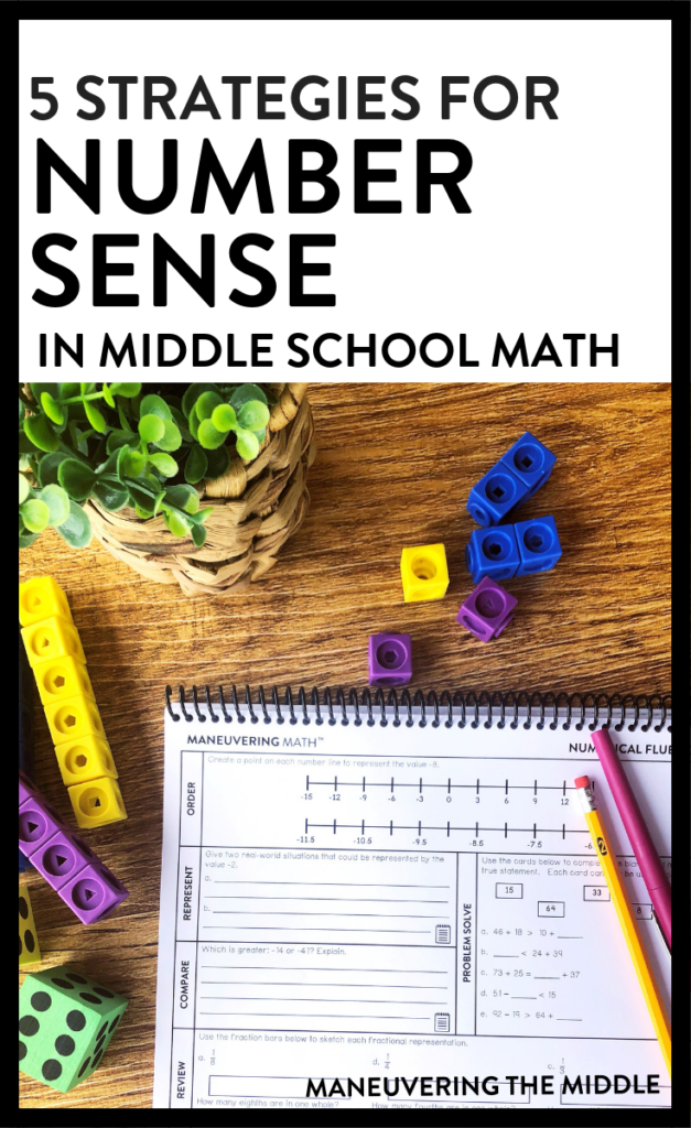 Are your students lacking number sense? 5 strategies for building number sense in middle school math | maneuveringthemiddle.com