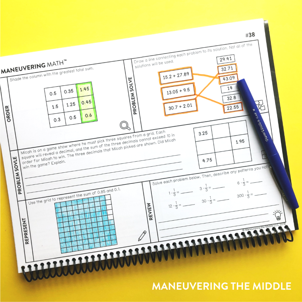 Ideas and tips for developing a number sense routine and implementing number talks in the math classroom. | maneuveringthemiddle.com