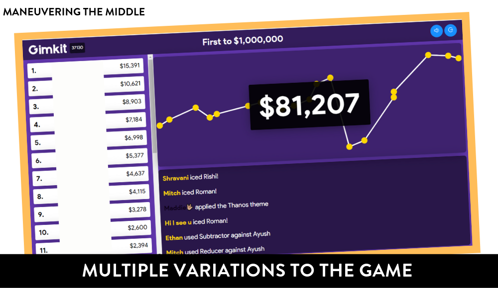 Gimkit is a fun, engaging way to spice up your review and keep students engaged to the very end! Ideas for how to incorporate Gimkit in your classroom! |maneuveringthemiddle.com