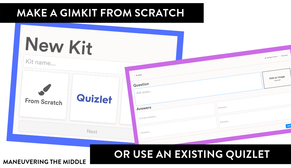 Gimkit is a fun, engaging way to spice up your review and keep students engaged to the very end! Ideas for how to incorporate Gimkit in your classroom! |maneuveringthemiddle.com