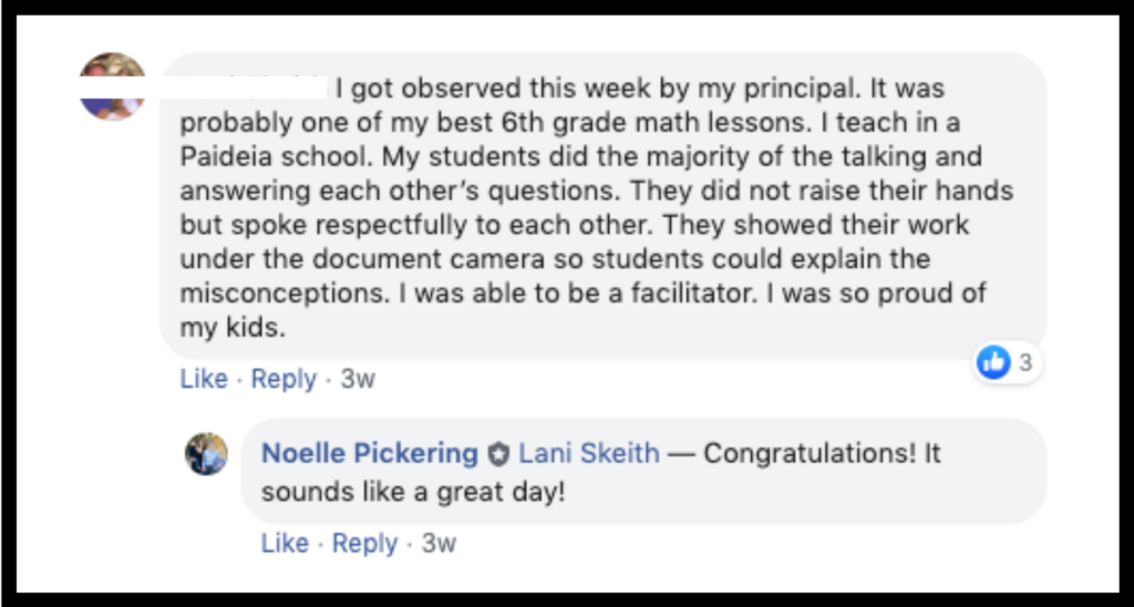 Teachers can benefits from online collaboration for both their students and themselves. Join our Facebook group to learn more. | maneuveringthemiddle.com