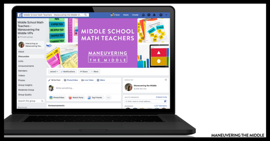 Teachers can benefits from online collaboration for both their students and themselves. Join our Facebook group to learn more. | maneuveringthemiddle.com