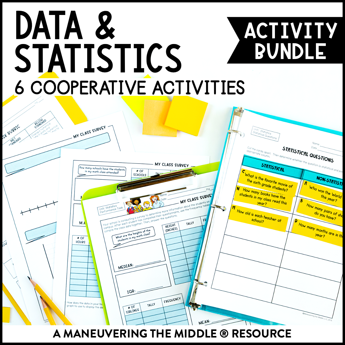 CCSS 6th Grade Data & Statistics Unit includes statistical questions, describing data, & analyzing data w/ dot plots, box plots, & histograms. | maneuveringthemiddle.com