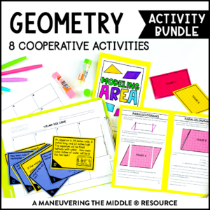 An engaging 6th-Grade Geometry Activity Bundle with 6 hands-on and collaborative activities for middle school math students! | maneuveringthemiddle.com