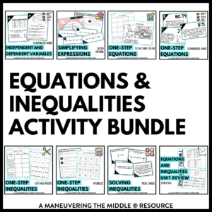 Equations and Inequalities Activities