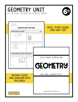 Geometry Unit 6th Grade CCSS - Maneuvering the Middle