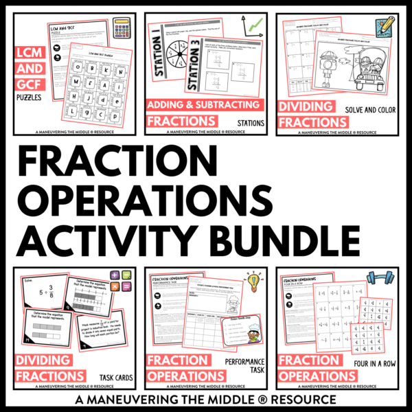 fraction operations activities