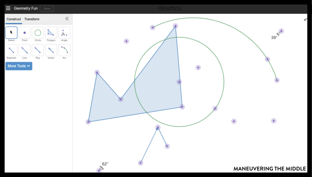 If you haven't tried using the Desmos tool in your classroom yet, check out their activities to use in Algebra. Learn about more of its great features too. | maneuveringthemiddle.com