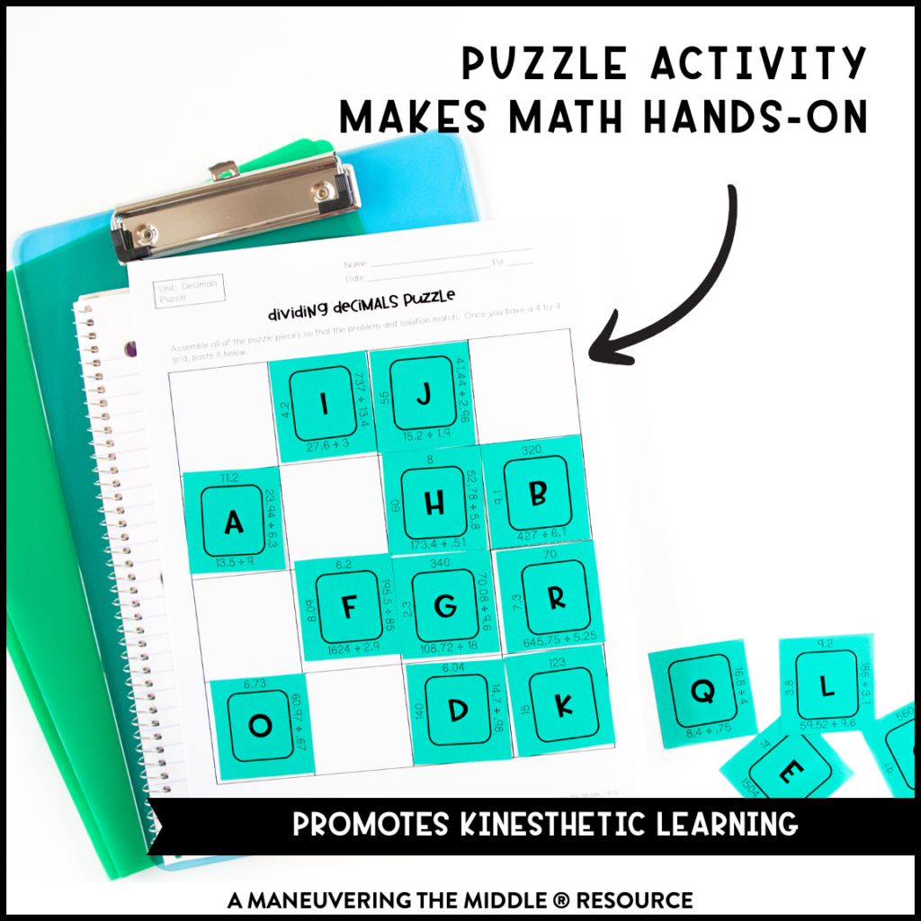 Decimal Operations Activity Bundle 6th Grade - Maneuvering the Middle