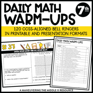 7th grade ccss daily math warm-ups