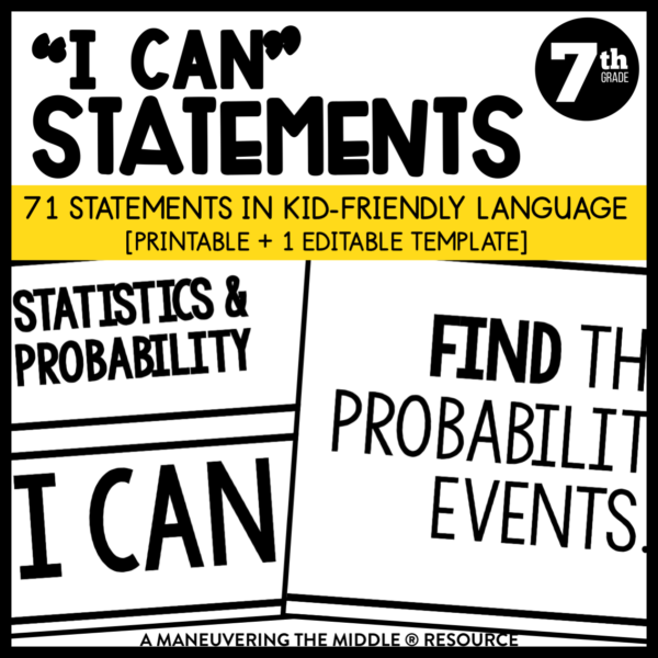 7th grade ccss i can statements