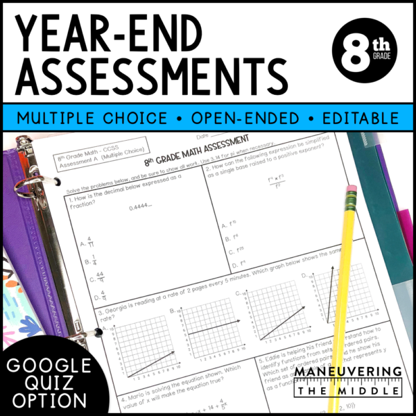 8th grade ccss year-end assessments