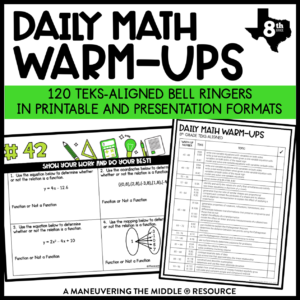 Daily Math Warm-ups 8th TEKS