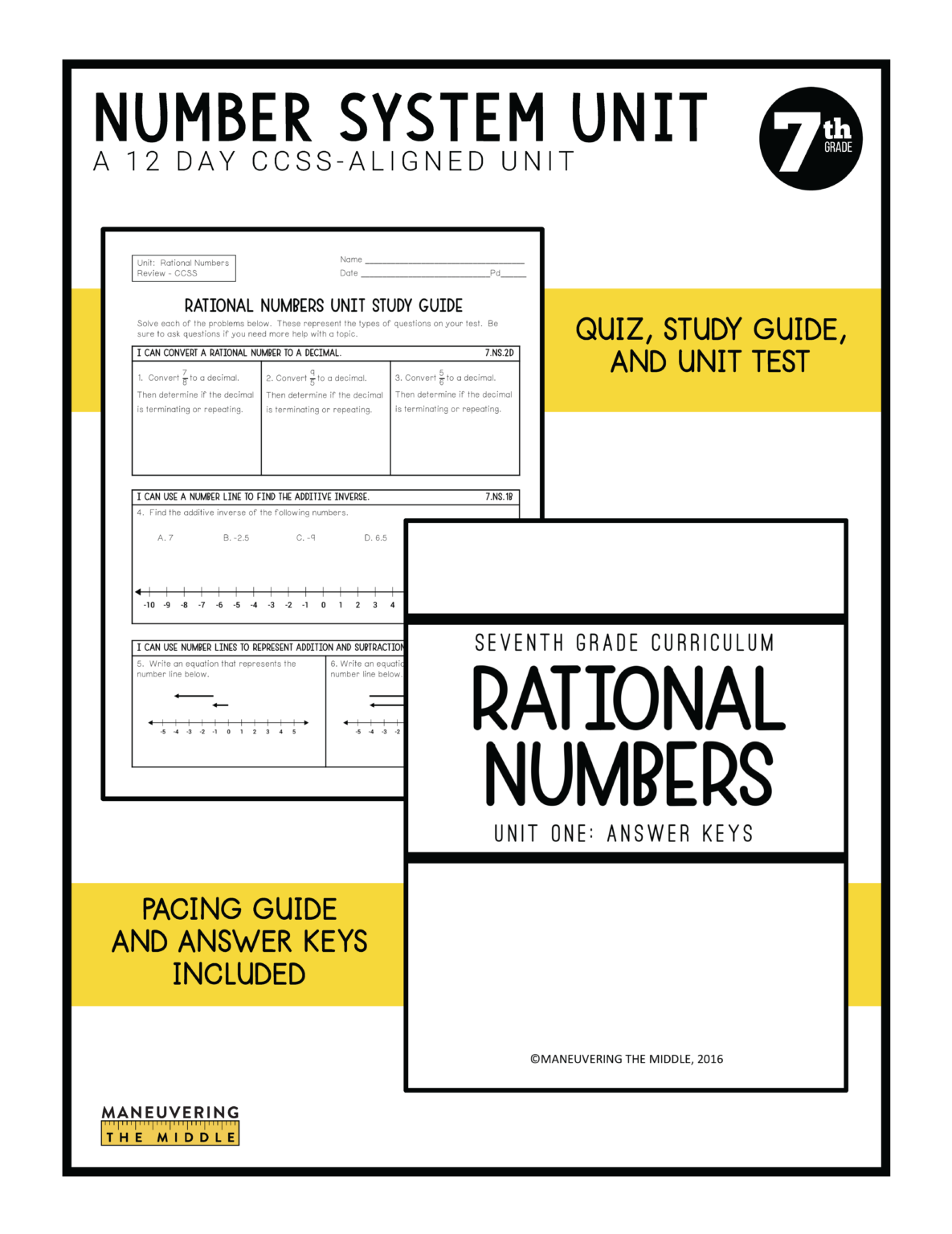 Rational Number Operations Worksheet 7th Grade