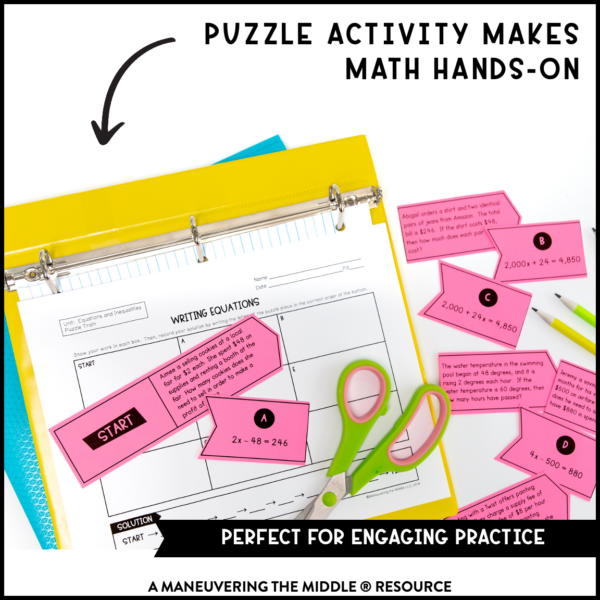 Expressions And Equations Activity Bundle 7th Grade - Maneuvering The ...