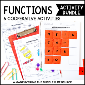Functions Activity Bundle 8th Grade